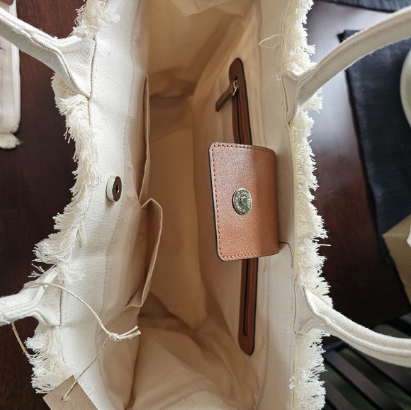 Rae Dunn Bundle NWT Beach Tote, sunglasses pouch, and small zip pouch. - Picture 4 of 11